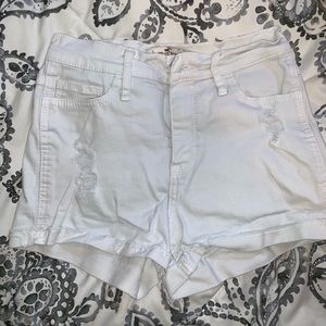 Hollister White High Waisted Shorts